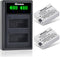 Hisewen LP-E8 Battery 2-Pack and Dual USB Charger Compatible with Canon EOS Rebel