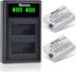 Hisewen LP-E8 Battery 2-Pack and Dual USB Charger Compatible with Canon EOS Rebel