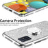 nancheng Samsung Galaxy A51 5G Case, Glitter Cute Soft TPU Cover with Ring Kickstand Strap, Shockproof Protective Case