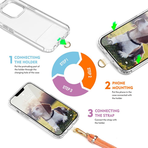 2 2pcs Pads Phone Lanyard Adjustable Crossbody Cell Phone Neck Strap Universal Mobile Phone Wrist Lanyard + Patch