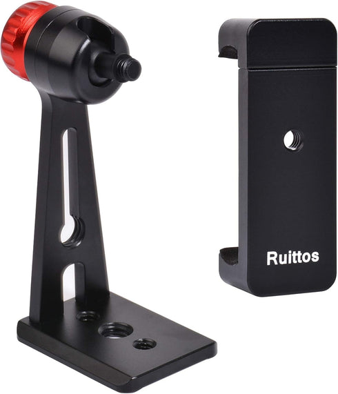 Phone Holder for Tripod, Metal Cellphone Adapter with 360 Degree Rotation for iPhone X, XS, XR, Samsung Galaxy S10