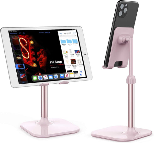 Doboli Cell Phone Stand, Phone Holder for Desk, Compatible with iPhone and All Mobile Phones, Pink Gift for Adults