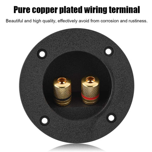 Terminal Connector, Pure Copper Plated Wiring Terminal, 48MM 2 Copper Binding Post Terminal Cable Connector