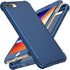 ORETECH iPhone 7 Plus & 8 Plus Case with 2 x Tempered Glass Screen Protector, Anti-Slip Hard PC + Soft TPU - Blue