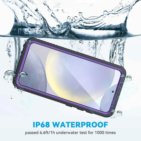 Lanhiem for Samsung Galaxy S24 Case, IP68 Waterproof Dustproof, Rugged Shockproof Cover with Built-in Screen Protector