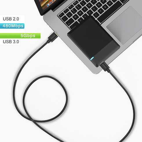 Tan QY USB 3.0 A to A Male Cable 10Ft, Double End USB Cord for Hard Drive Enclosures, DVD Player, Laptop