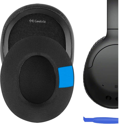 Geekria Sport Cooling Gel Replacement Ear Pads - For Sony WH-CH700N, WH-CH710N, WH-CH720N Headphones, Black