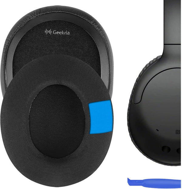 Geekria Sport Cooling Gel Replacement Ear Pads - For Sony WH-CH700N, WH-CH710N, WH-CH720N Headphones, Black