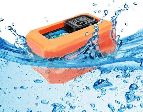 Floaty for GoPro Hero 11/Hero 10/Hero 9 - Float Housing Case Cover for Camera Anti-Sink Floating Accessory - Orange