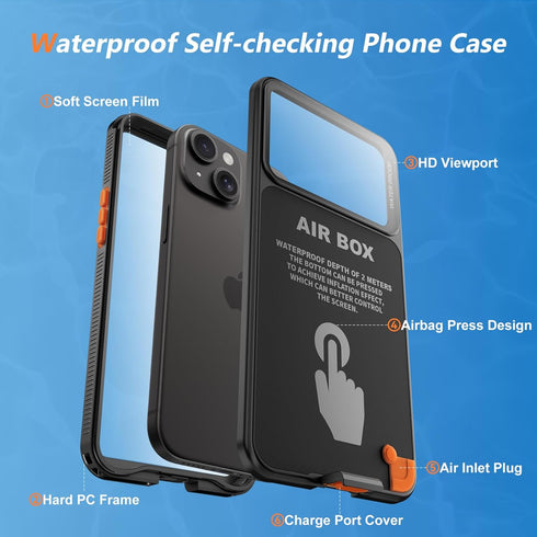 Mitywah Waterproof Case for iPhone, Underwater Snorkeling Diving Phone Case for iPhone 15 14 13 12 /15Pro 14Pro 13Pro