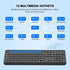 EDJO 2.4G Wireless Keyboard, Full-Sized Cordless USB Silent Computer Keyboard, Ergonomic Tilt Angle, Sleep Mode, Long