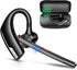 New bee Bluetooth Headset Wireless Earpiece with 500mah Charging Case, 80h Playtime and Noise Cancelling