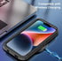 Annymall Black Case for iPhone 14 with 2 Screen Protectors, Heavy Duty Shockproof Rugged 3-Layer Cover