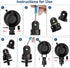 Dash Cam Mount, Suction Cup for Windshield & Dashboard, Compatible with ROVE R2-4K, CHORTAU Dash Cam, Suitable for Most