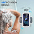 Shower Phone Holder Waterproof, 480° Rotating Adjustable Mount for 4-7" Phones, Fog-Proof Wall Phone Holder