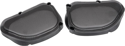 Motorcycle Speaker Grills Cover for Harley Road Glide FLTRX FLTRK FLTRI FLTRUSE FLTRXSE 1998-2013, Black, 1 Pair