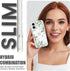 KEXAAR 17 2025 6.3", 17 Compatible with iPhone Case, Clear Floral Flower Green Leaves Tree Shockproof Protective Bumper