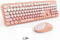 FOPETT Wireless Keyboard and Mouse Combo, 2.4 GHz Full-Sized Wireless Keyboard Mouse with