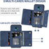 Asuwish Samsung Galaxy S9 Wallet Case with Tempered Glass, PU Leather, Credit Card Holder, Rugged Stand, Blue.