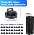 Eveco 24 24 Magnetic Zip Tie Mount Wire Holder - Magnetic Holders with Cable Ties Magnet Clips for Multipurpose Cable