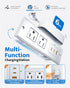 DOACE 20W 6ft 45 Recessed Power Strip with USB C Port, Fast Charging USB A Port Conference Recessed Outlet, Space-Saver