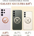 DEERLAMN Slide Camera Cover Case for Samsung Galaxy S24 Ultra with Screen Protector, Military Grade Shockproof - Black