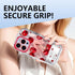 ARTSMKO 11, (11) Super Shiny Cute Red Cherry Phone Case: Fashion Mirror Bracket & Fruit Design Compatible with iPhone