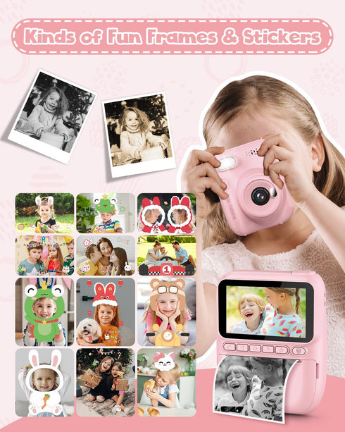 5 Rolls Kids Instant Camera Refill Print Paper, Photo Printer Thermal Paper Rolls for Kid's Instant Camera