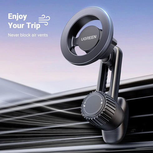 UGREEN Magnetic Phone Mount for Car Compatible for Magsafe Car Mount, Not Blocking Air Vent, Strengthen Magnetic Car Phone Holder Compatible with iPhone 15 Pro Max 14 13 12 Pro Mini MagSafe Case