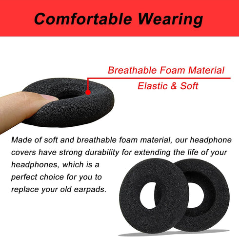 4 Pack Foam Ear Pads Replacement Cushions for Plantronics Headset, Compatible with HW251N 510 520 Blackwire 3210 3220