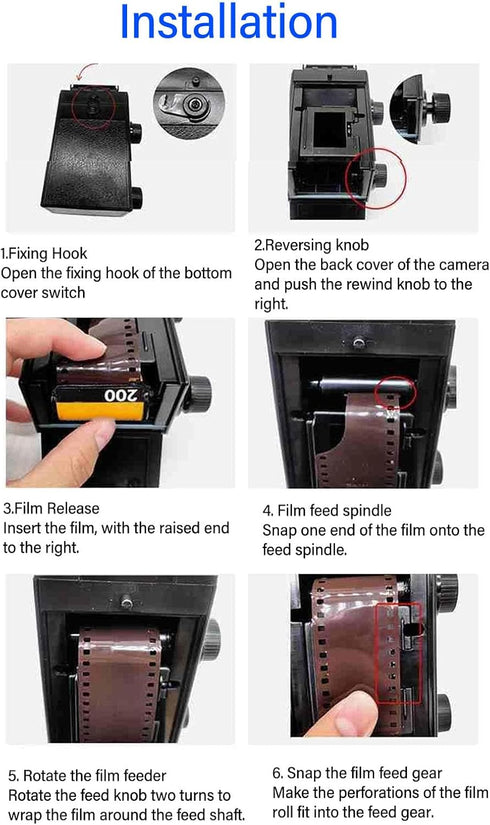 GOWENIC 35mm 47mm 35MM 135 DIY Classic Retro TLR Camera Film Twin Lens Reflex Kit, Lens Focal Length, for Film