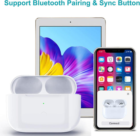 Wireless Charging Case for AirPods Pro 1st & 2nd Generation, Charger Replacement Cases with Bluetooth Pairing