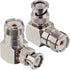 Boobrie L Shape UHF to BNC Connector, BNC Male to UHF Female Right Angle Coax Adapter for CB Ham Radio (2-Pack)