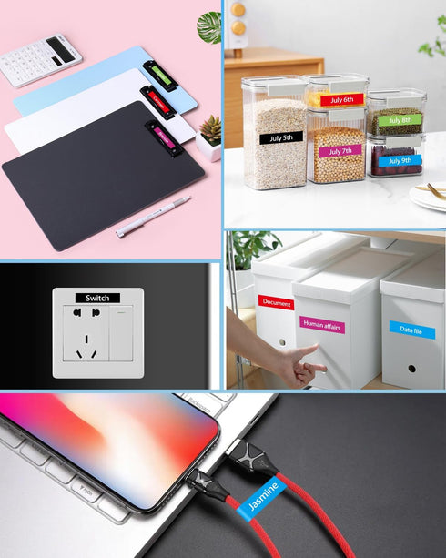 RAEMALL Compatible Brother Label Tape TZe335 TZe435 TZe535 TZeMQG35 TZeMQP35 12mm Laminated White on Color