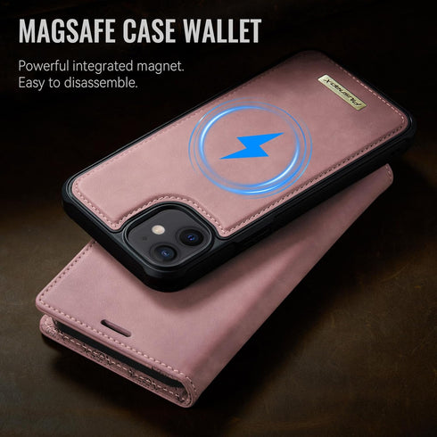 PlusnapX 12 12 2-in-1 12 Wallet Case for iPhone / iPhone Pro Compatible with Magsafe, PU Leather Flip RFID Blocking