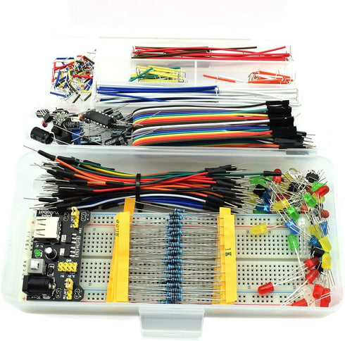 HJ Garden Electronic Component Assorted Kit for Arduino, Raspberry Pi, STM32, 830 Breadboard + Jumper + Power Module