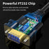 USB to RS232 Serial Adapter with FTDI Chipset, USB 2.0 to Male DB9 Cable for Windows and Mac OS (6ft)