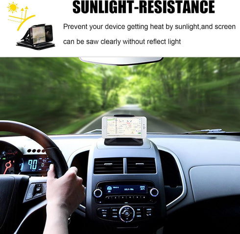 DUSCOKE Car Phone Holder Mount for Dashboard, Universal Anti-Slip Dashboard Cell Phone Stand with Suction Cup for Most