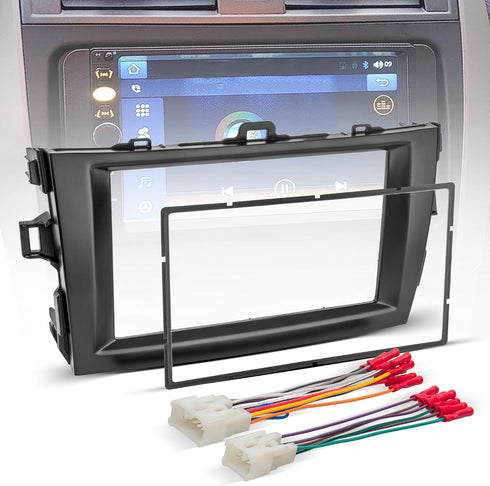 NuIth Double DIN Radio Installation Dash Kit W/Radio Wire Harness for 2009-2013