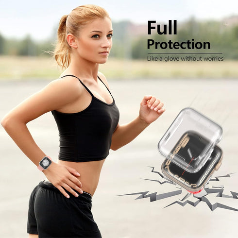 2 Pack Clear TPU Protective Case for Apple Watch 38mm, Ultra-Thin Screen Protector for Series 2 & 3