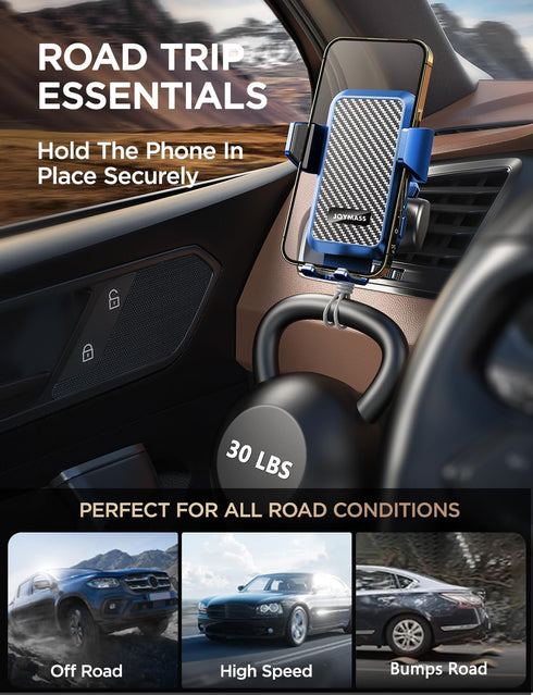 Wireless Car Charger JOYMASS 15W Fast Charging Auto Clamping Mount for iPhone 15 14 13 12 Mini Pro Max, Samsung Galaxy