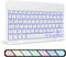 XIWMIX Ultra-Slim Wireless Bluetooth Keyboard, 7 Colors Backlit Universal Rechargeable, Compatible with iPad Pro/Air,