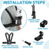 Generic Mobile Phone Chest Mount Harness Strap Holder Cell Phone Clip Action Camera POV for Samsung iPhone Plus etc
