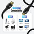 4K 4 (3 Pack), 2.0 4K 60Hz, 2K,1080P, 2.2, PS5, HDMI Cable Feet Ultra HD HDMI Cable, Nylon Braided & Gold-Plated