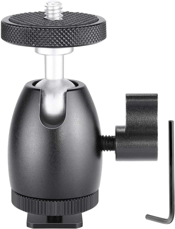Neewer Mini Tripod Ball Head Mount with Phone Holder, Compatible with Compact DSLR Camera, Load Up to 4.4 lbs