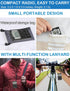 ZHIWHIS Portable Radio, AM FM Mini Transistor Rechargeable Battery Personal Digital Tuning Stereo Pocket Walkmen with
