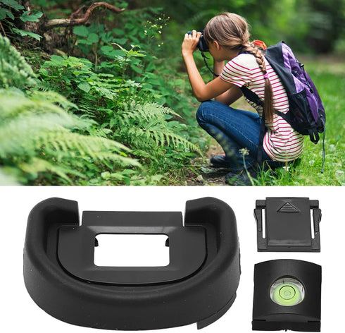 Zyyini EC-II Camera Eyecup, Eyepiece Viewfinder Protector Replacement with Hot Shoe Level and Cover