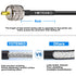 RG8x Coaxial Cable, 3 Pack 1ft Jumper CB Coax Cable PL259 Male UHF Connector Low Loss 50 Ohm for CB HAM Radio, HF VHF Radio, Antenna Analyzer