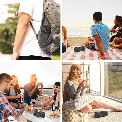 Bluetooth Handsfree Speakerphone for Cell Phone, Wireless Car Kit Music Player Adapter for Home/Sport/Outdoor