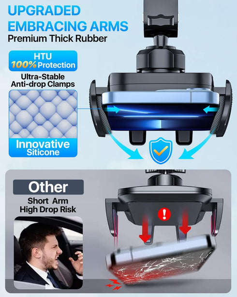 2024 Ultimate Car Phone Mount, 80+LBS Strongest Suction & Military-Grade, Cell Phone Holder Truck Stand for Dashboard